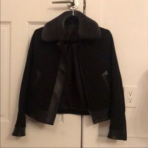Rag & Bone wool jacket with shearling collar